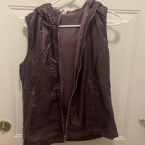 Hooded Purple Athletic Vest